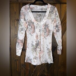 Unbranded Made In Italy Cotton/Silk Sheer Blouse